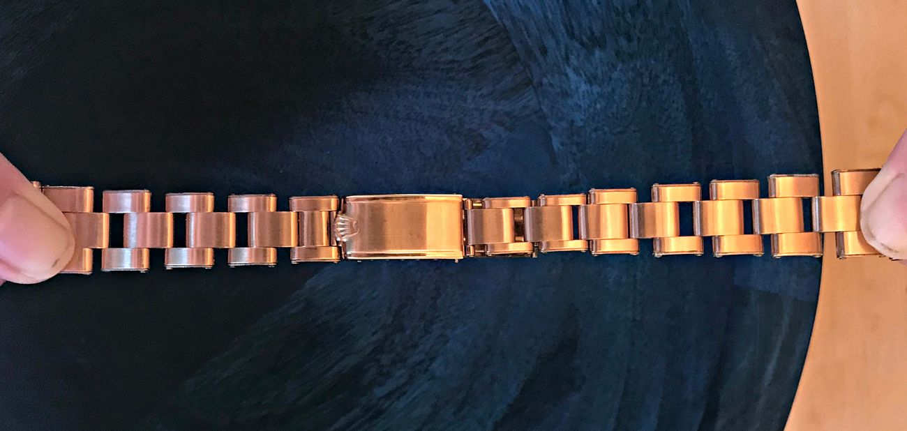 REDUCED 1950s Vintage Rolex PINK GoldPlated Oyster Stretch Rivet